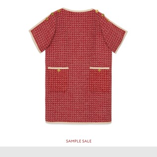 Square G wool tunic dress