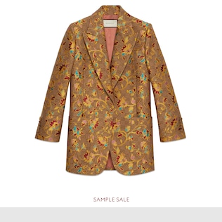 GG ramage wool silk jacket
