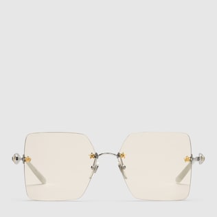 Lunettes de soleil carrées en métal