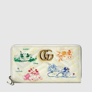 Online Exclusive Disney x Gucci GG Marmont zip around wallet