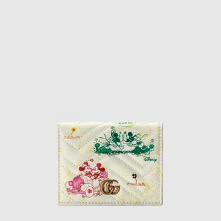 Online Exclusive Disney x Gucci GG Marmont card case wallet