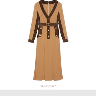 Vestido de seda y lana con herraduras