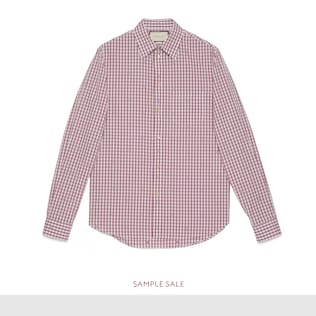 Chemise à carreaux en fil coupé et G carré