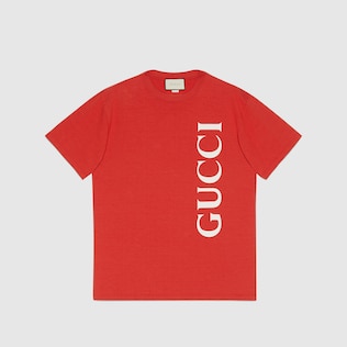 T-shirt oversize con stampa Gucci
