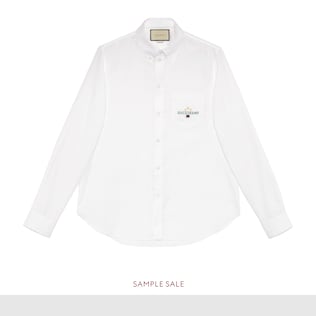 Oxford cotton shirt with Gucci Band