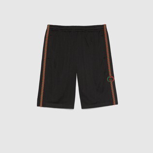 Short en résille avec empiècement