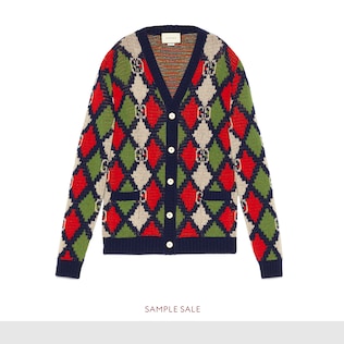 GG rhombus wool cardigan