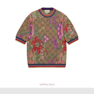 Oberteil aus GG Flora-Wolljacquard