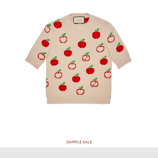 GG apple wool jacquard top