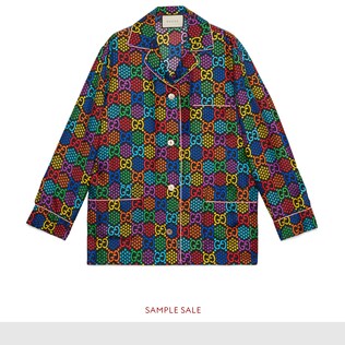 GG Psychedelic print silk shirt