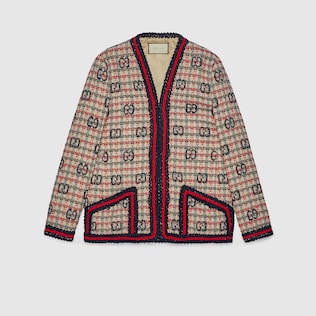 GG check tweed jacket