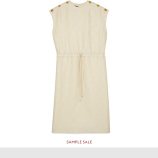 Diagonal GG stripe wool silk dress