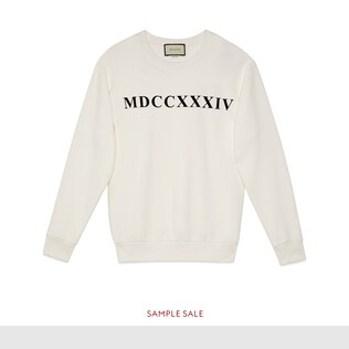 Oversize sweatshirt with MDCCXXXIV print