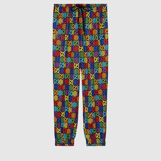 Loose GG Psychedelic print jogging pant