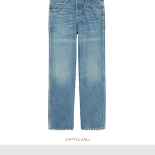 Marble washed denim trousers