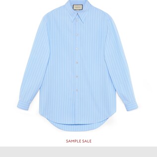 Chemise oversize en coton rayé