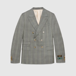 New Signoria check wool jacket with labels