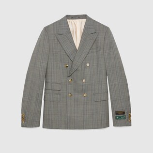 Veste en laine à carreaux New Signoria avec étiquettes