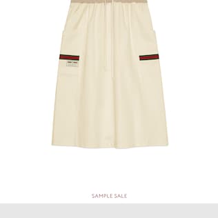 Jupe en coton avec étiquette Gucci
