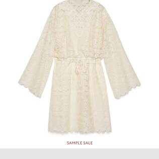 Vestido de encaje con GG y cordón ajustable