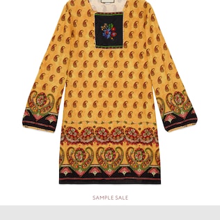 Tunique en coton à imprimé paisley