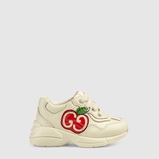 Rhyton Kleinkinder-Sneaker mit GG Apfel-Print