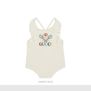 Baby swimsuit with Gucci Tennis