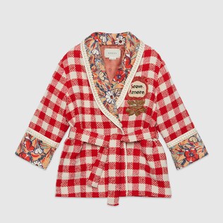 Children's check tweed jacket