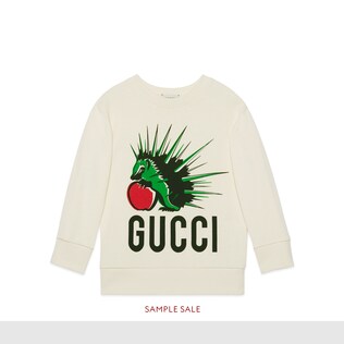 Children's hedgehog print cotton sweatshirt
