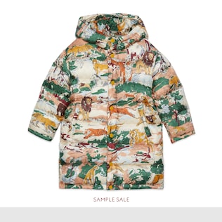 Veste pour enfant en nylon avec imprimé Feline Delight