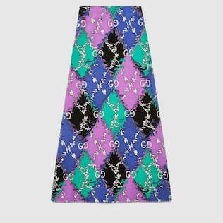 Rock mit GG Rhombus-Print und Ramagé-Motiv