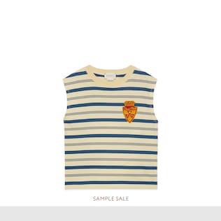 Children's striped tank top with Gucci patch