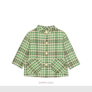 Veste pour bébé en lin à motif tartan