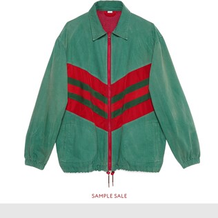 Veste oversize en jean avec bande Web