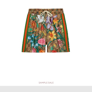 GG Flora print shorts