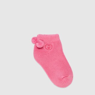 Children's socks with pom-pom