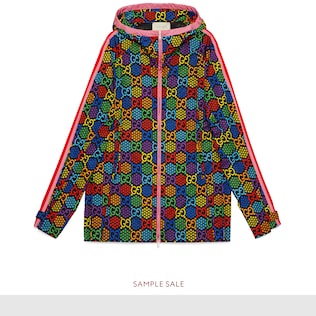 GG Psychedelic print nylon jacket