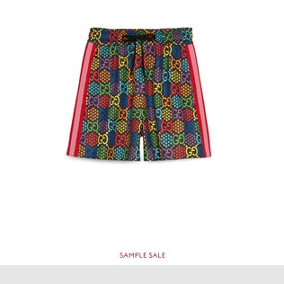 Short con estampado de GG psicodélico