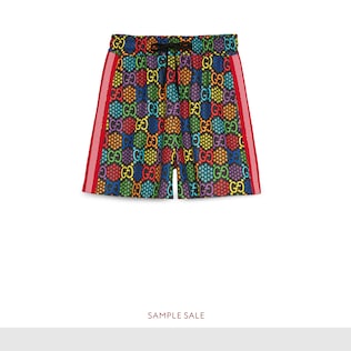 Shorts con stampa GG Psychedelic