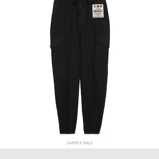 ヘリンボーン コットン カーゴパンツ