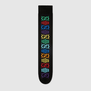 GG Psychedelic jacquard socks