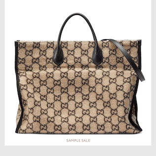 GG wool tote