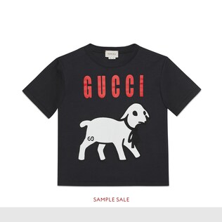 Children's Gucci lamb print cotton T-shirt
