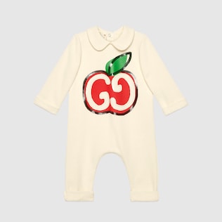 Combinaison pour bébé en coton avec imprimé pomme GG