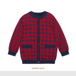 Children's Square G check cotton jacket