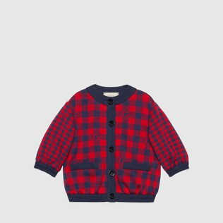 Baby Square G check cotton jacket