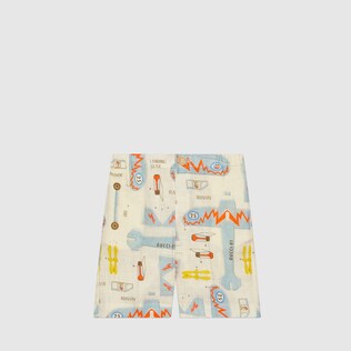 Short pour bébé en lin avec imprimé avion