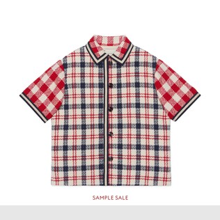 Children's check tweed coat