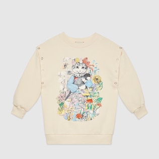Sweat-shirt pour enfant en coton avec imprimé Yuko Higuchi
