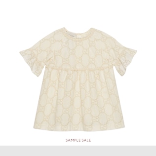 Robe pour bébé avec broderie anglaise à motif GG